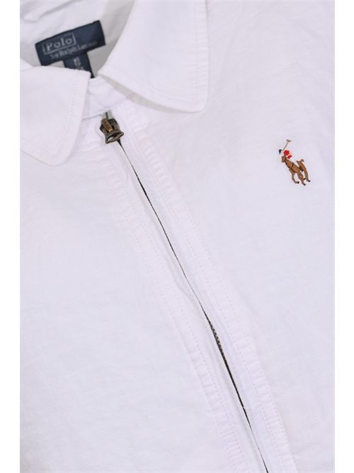Giacca bomber in lino con ricamo logo POLO RALPH LAUREN | 211938915007